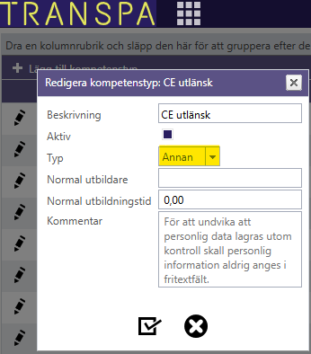 BKY, CE utländsk