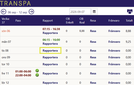 Veckovy Rapportera