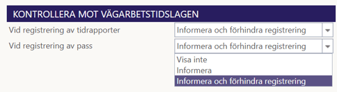 kontrollera överträdelser mot vägarbetslagen  - förhindra