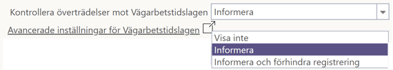 kontrollera överträdelser mot vägarbetslagen
