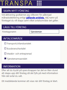 nytt företag tjm