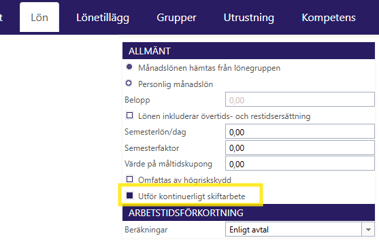utför skiftarbete