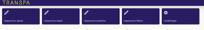 val av rapportera skada