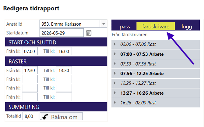 färdskrivare